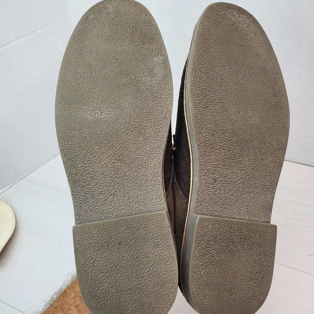 Kenneth Cole Reaction Brown Suede & Textile Desert Sun Chukka Boot Shoes US 11 M